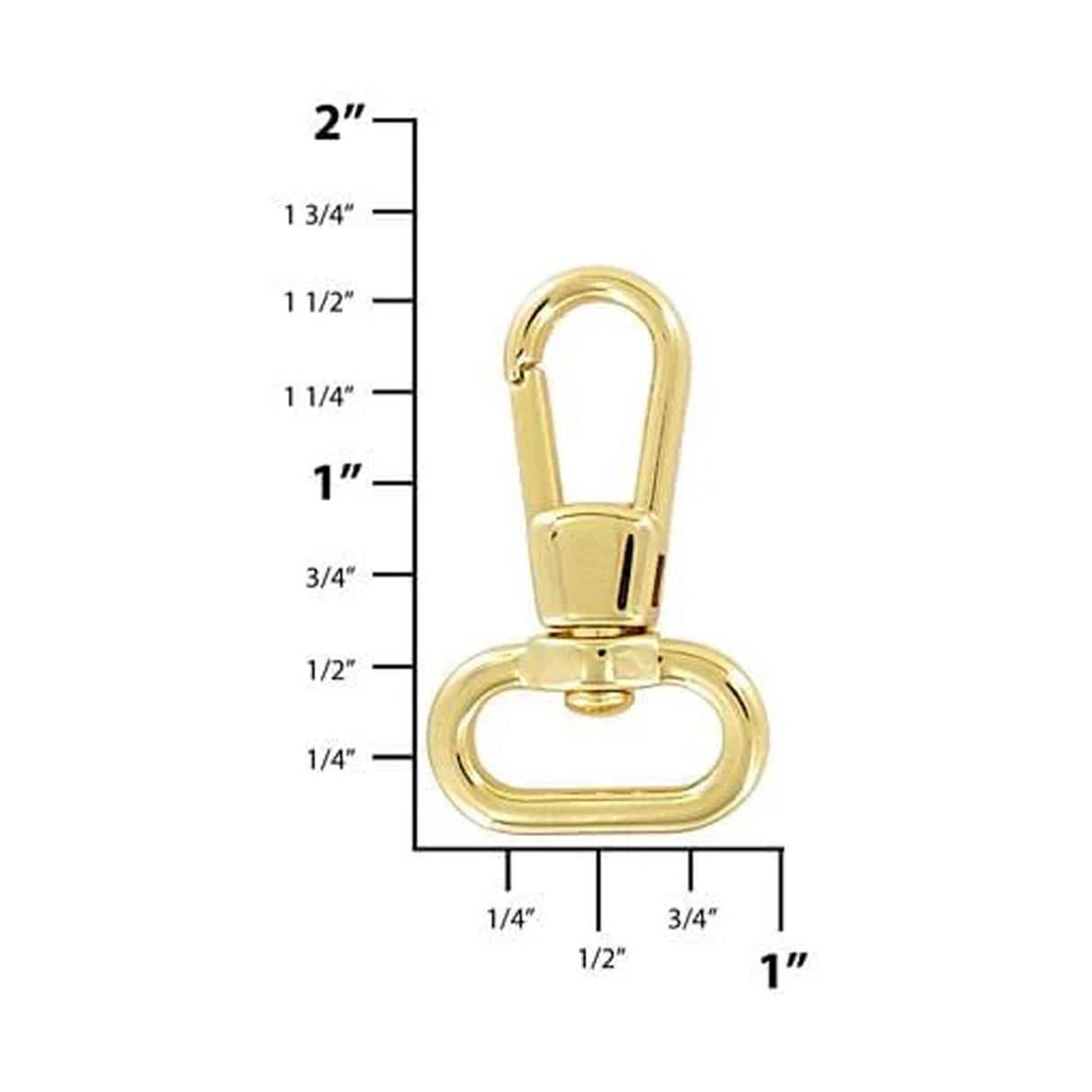 5/8" Shiny Gold, Lever Swivel Snap Hook, Zinc Alloy-5pk