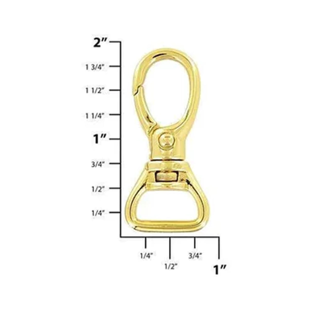 5/8" Shiny Gold, 1 13/16" Lever Swivel Snap Hook, Zinc Alloy