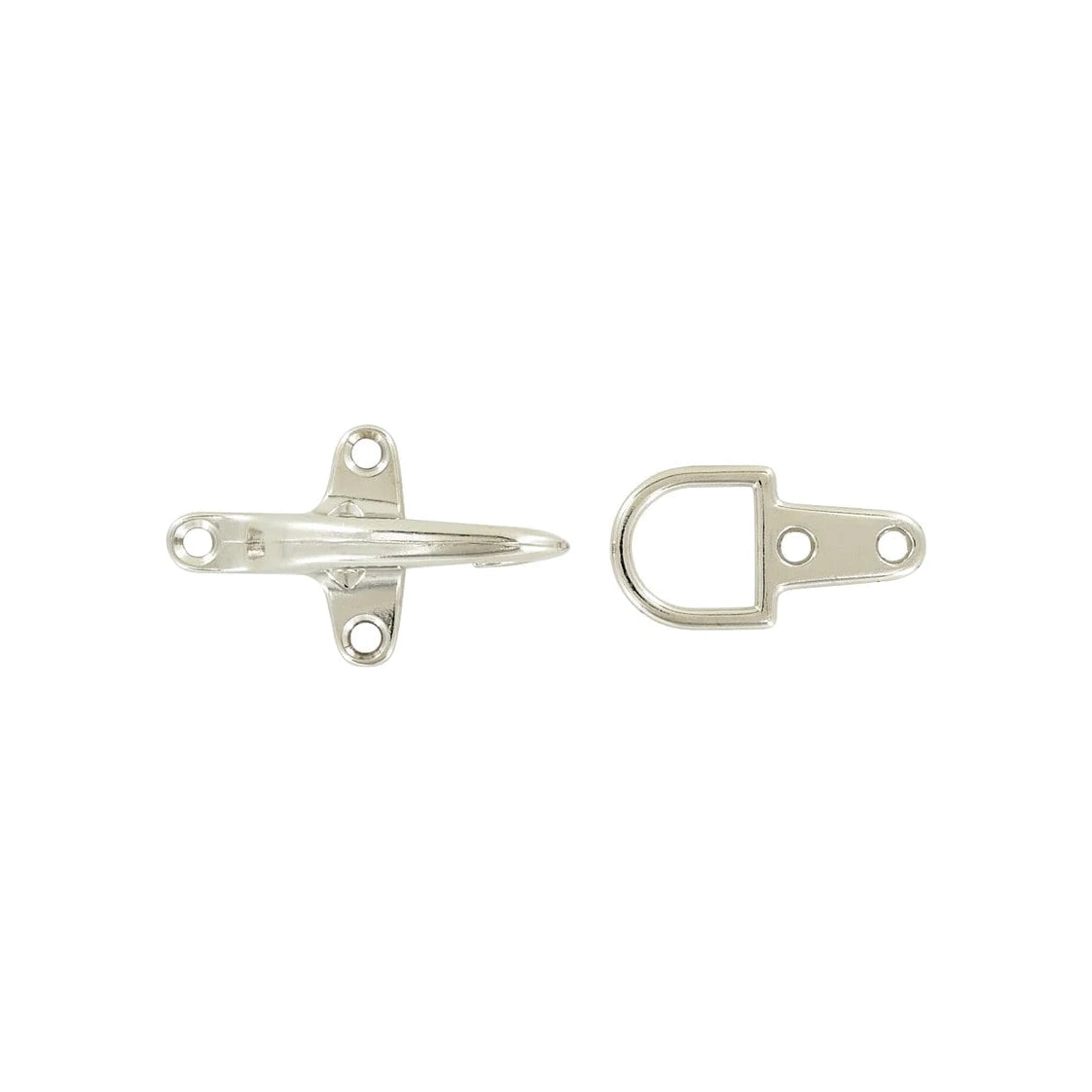 5/8" Nickel, Artisan Snap Hook with D Ring, Zinc Alloy