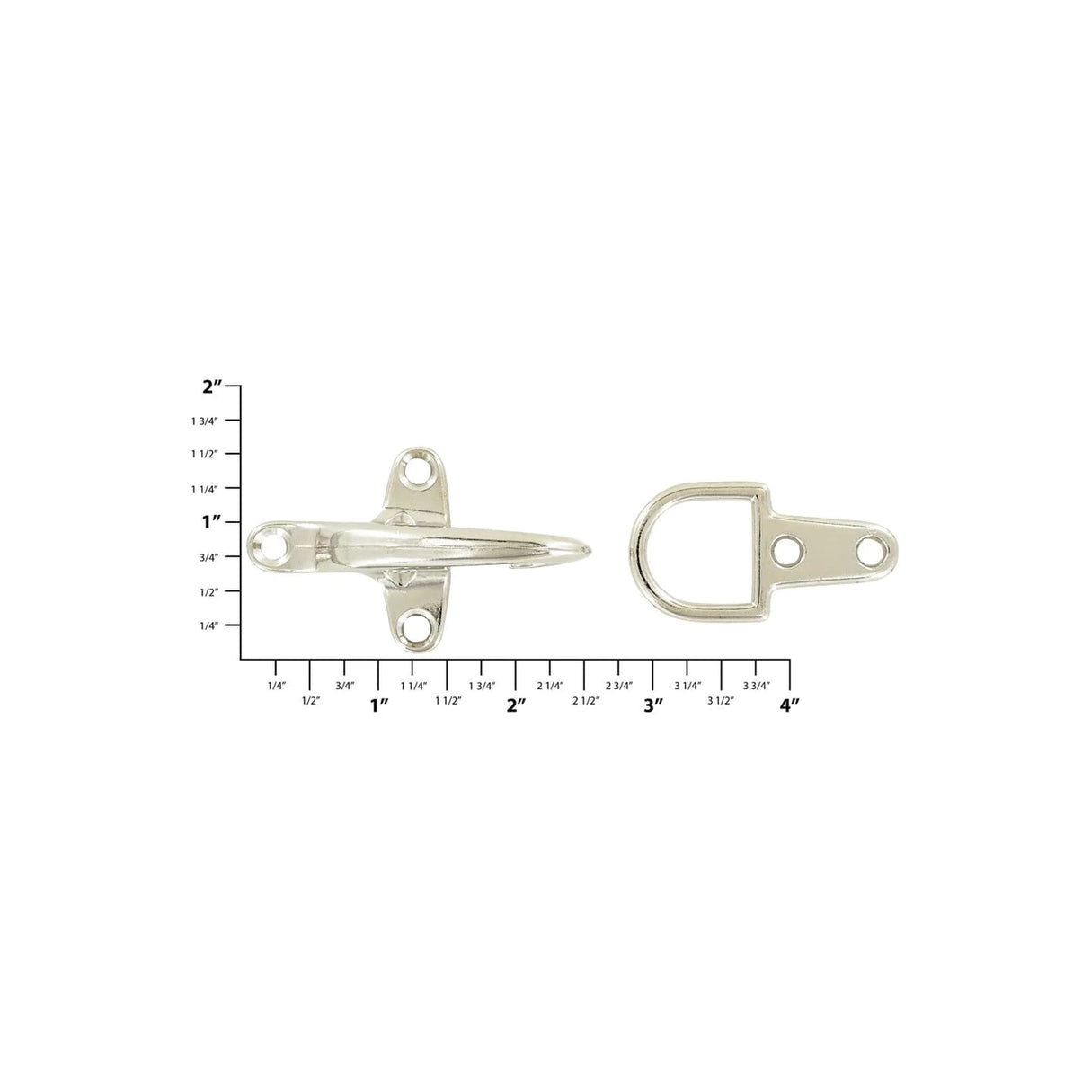5/8" Nickel, Artisan Snap Hook with D Ring, Zinc Alloy