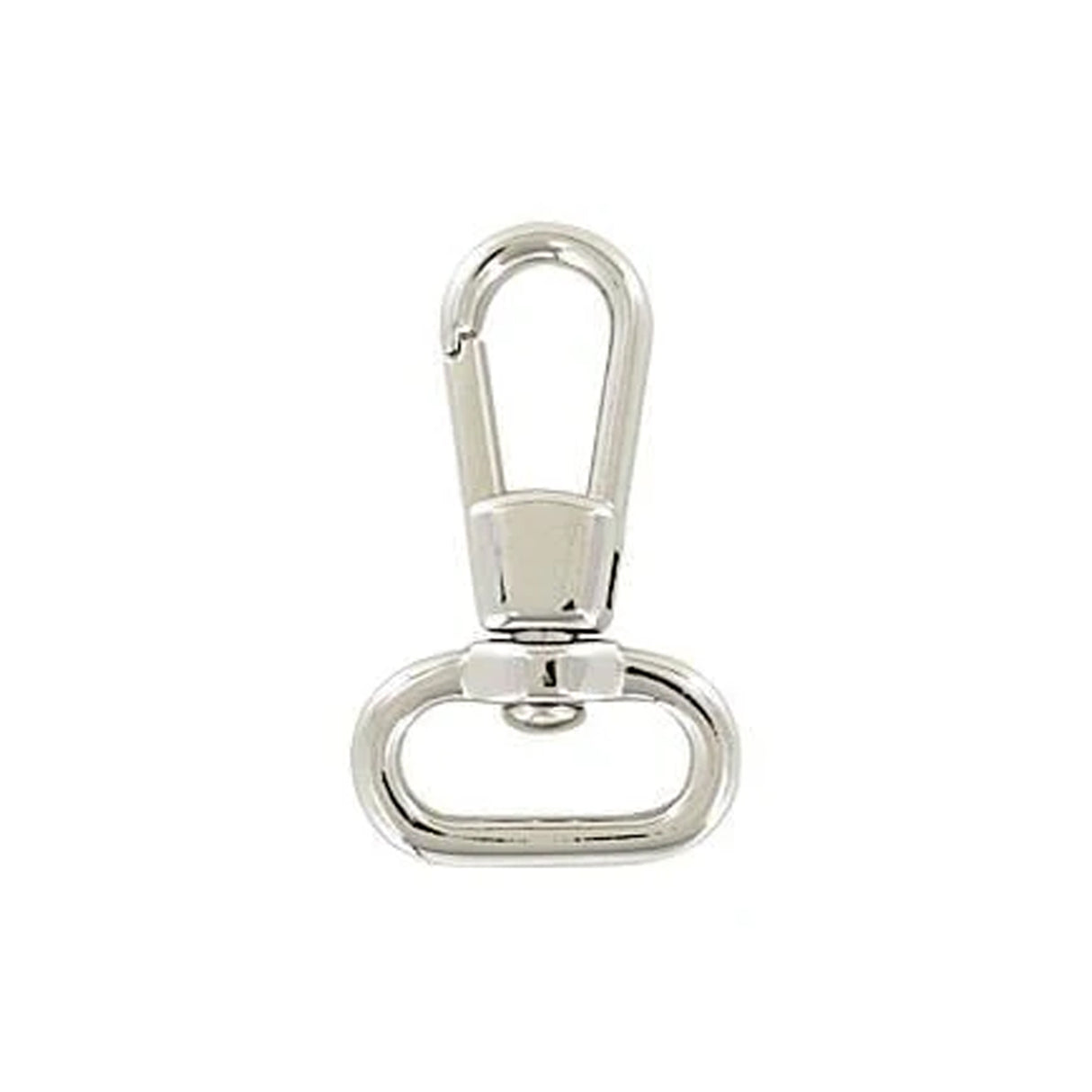 5/8" Shiny Nickel, Lever Swivel Snap Hook, Zinc Alloy-5pk