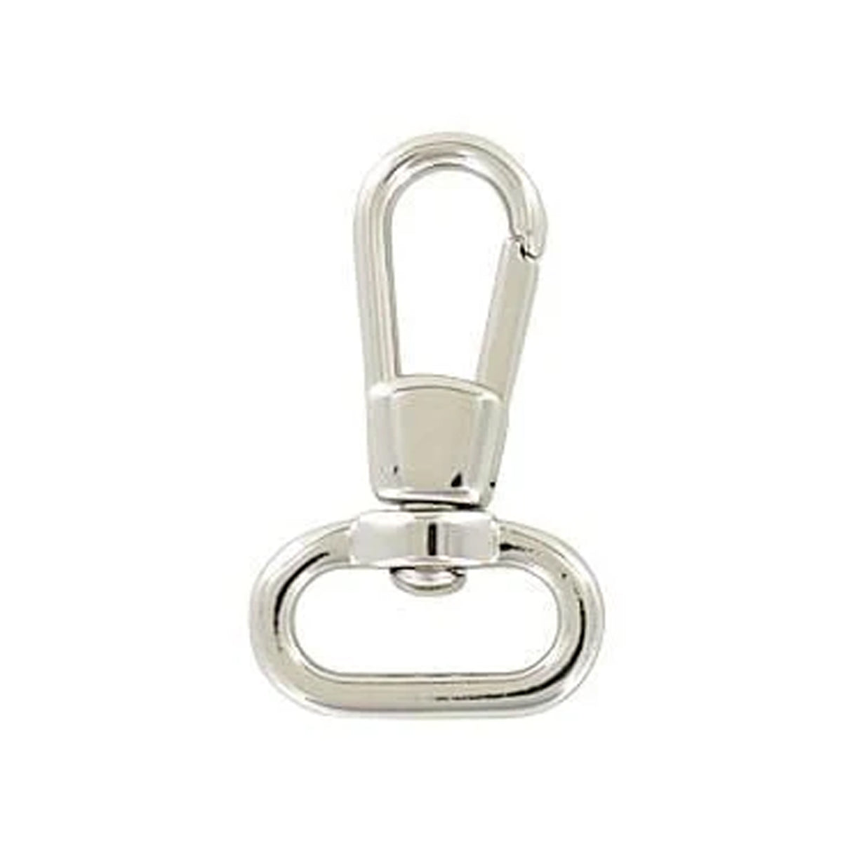 5/8" Shiny Nickel, Lever Swivel Snap Hook, Zinc Alloy-5pk