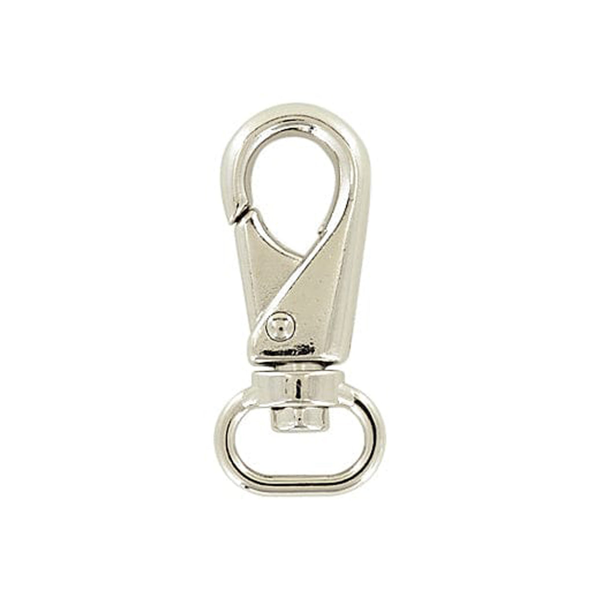 5/8" Nickel, 2" Lever Swivel Snap Hook, Zinc Alloy