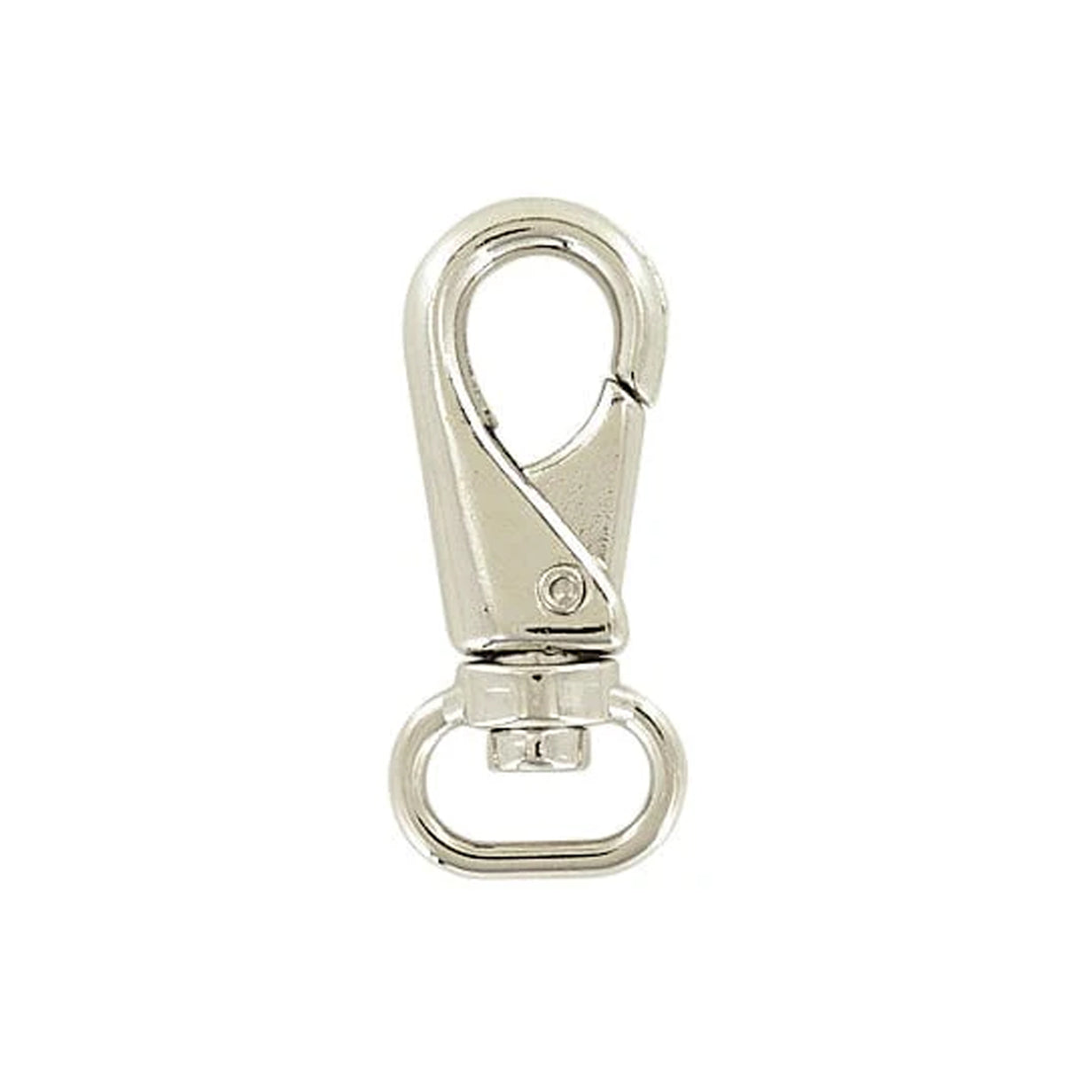 5/8" Nickel, 2" Lever Swivel Snap Hook, Zinc Alloy
