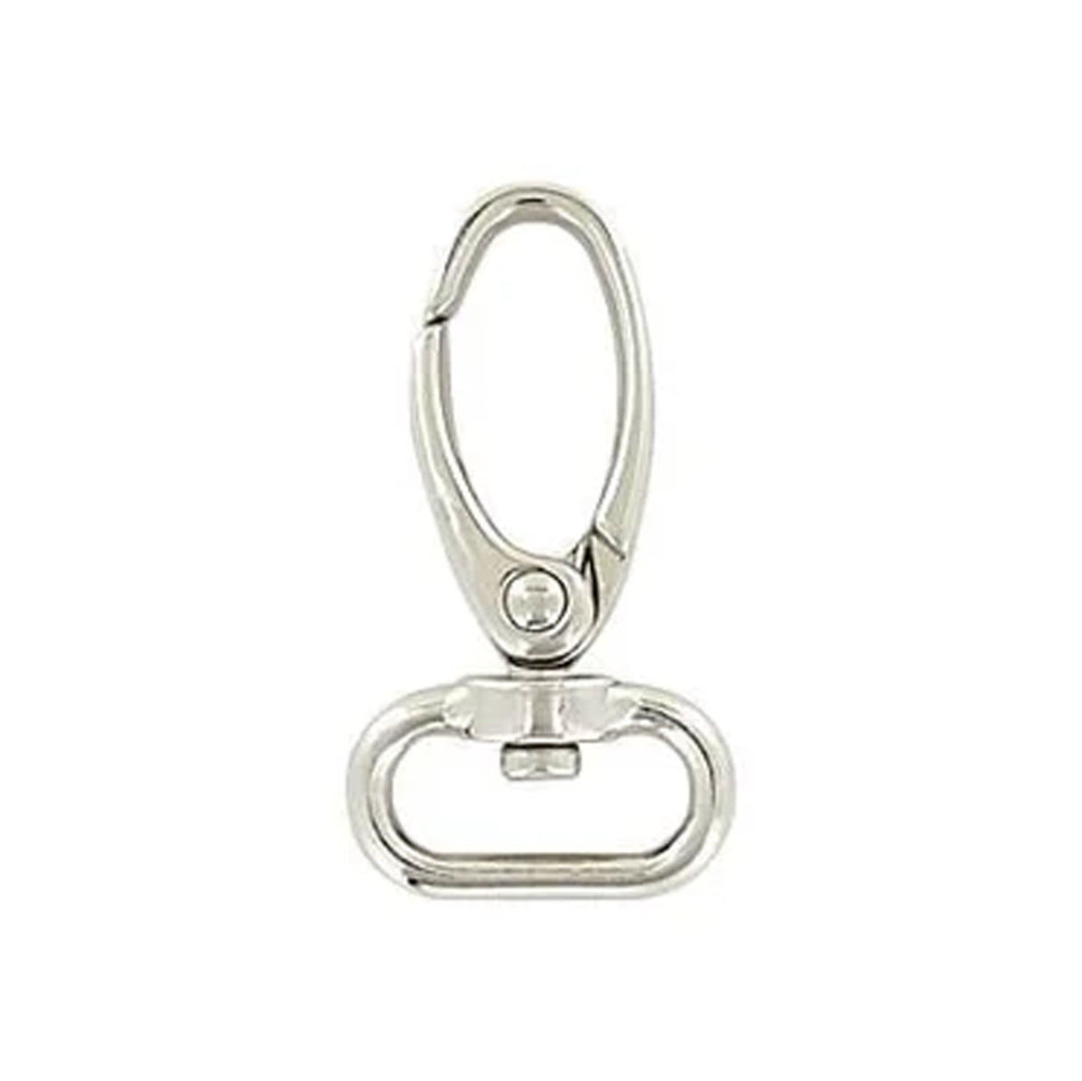 5/8" Shiny Nickel, Lever Swivel Snap Hook, Zinc Alloy-PK5