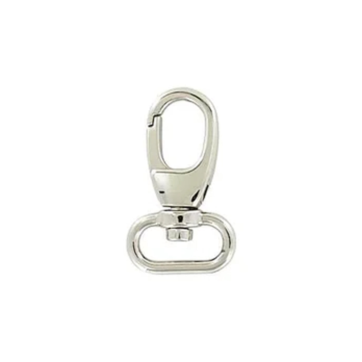 1" Shiny Nickel, 2 3/16" Lever Swivel Snap Hook, Zinc Alloy