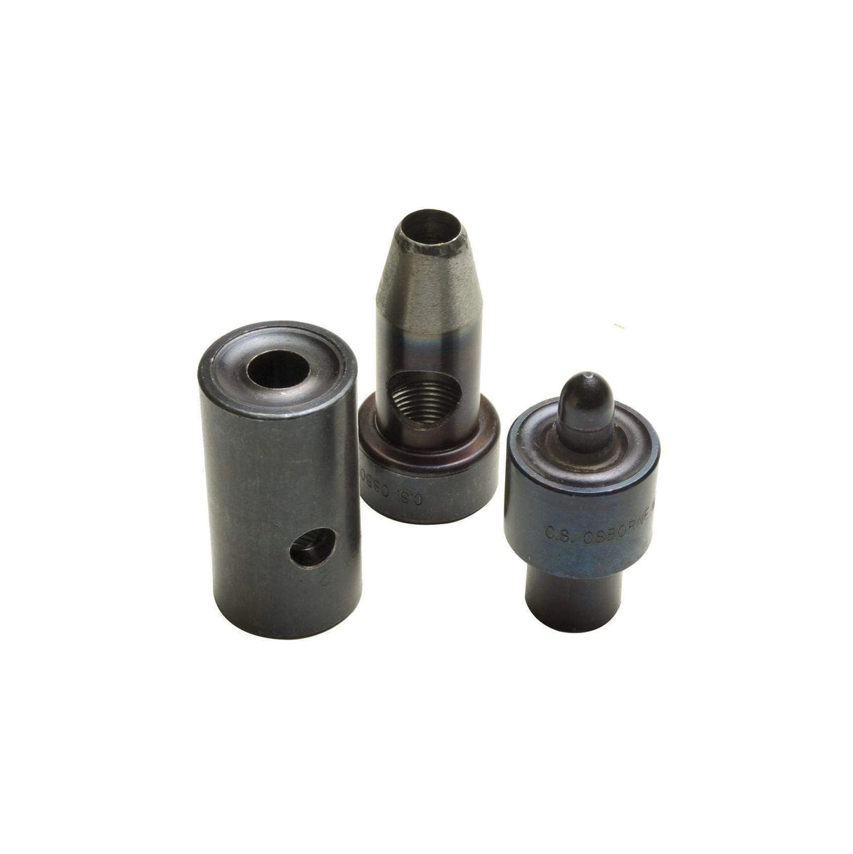 #0, C.S Osborne 3 Piece Grommet Die & Hole Cutter Set, Steel
