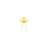 1/2" Shiny Gold, Dome Handbag Feet, Zinc Alloy-PK10, #P-2293-GOLD