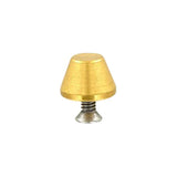 14mm Brass, Cone Handbag Bottom w/screw, Solid Brass-PK10, #P-1502