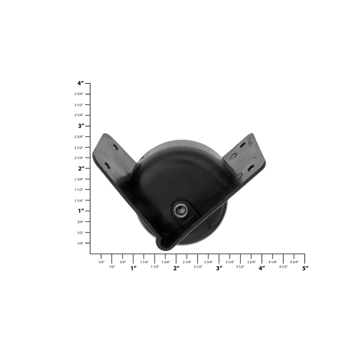 2 3/4" Black, Ball Bearing Inline Skate Wheel w/ Housing, Plastic