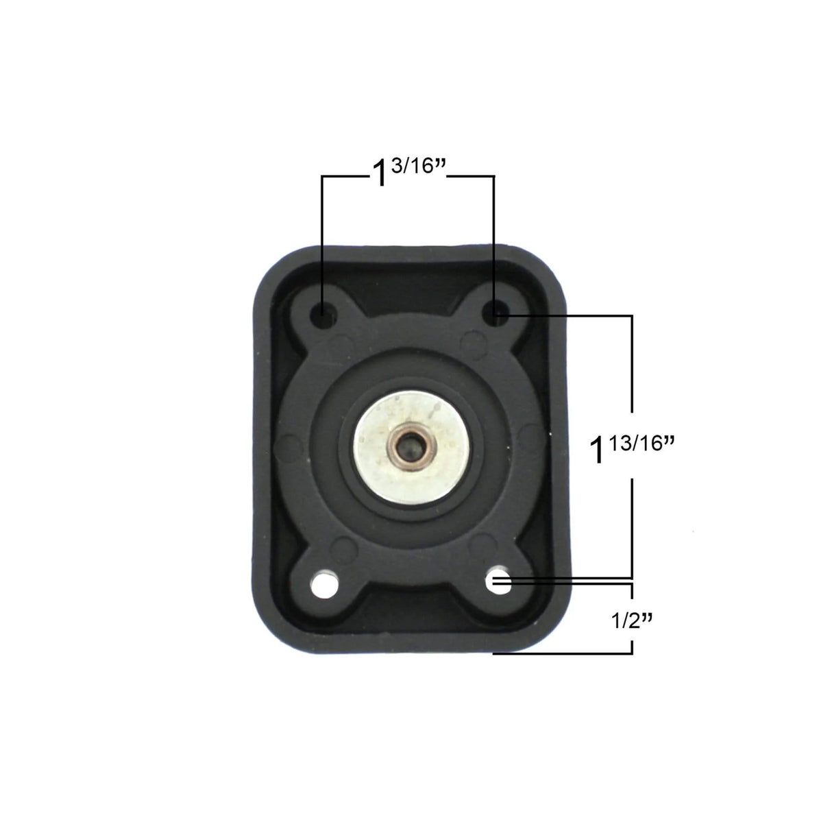 2 5/16" Black, Spinner Wheel w/ Housing, Plastic