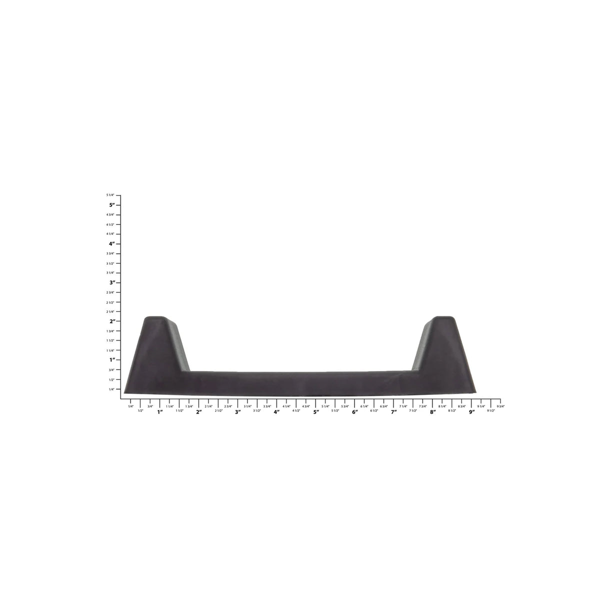 2" Black, 9 1/8" Bottom Stud, Plastic