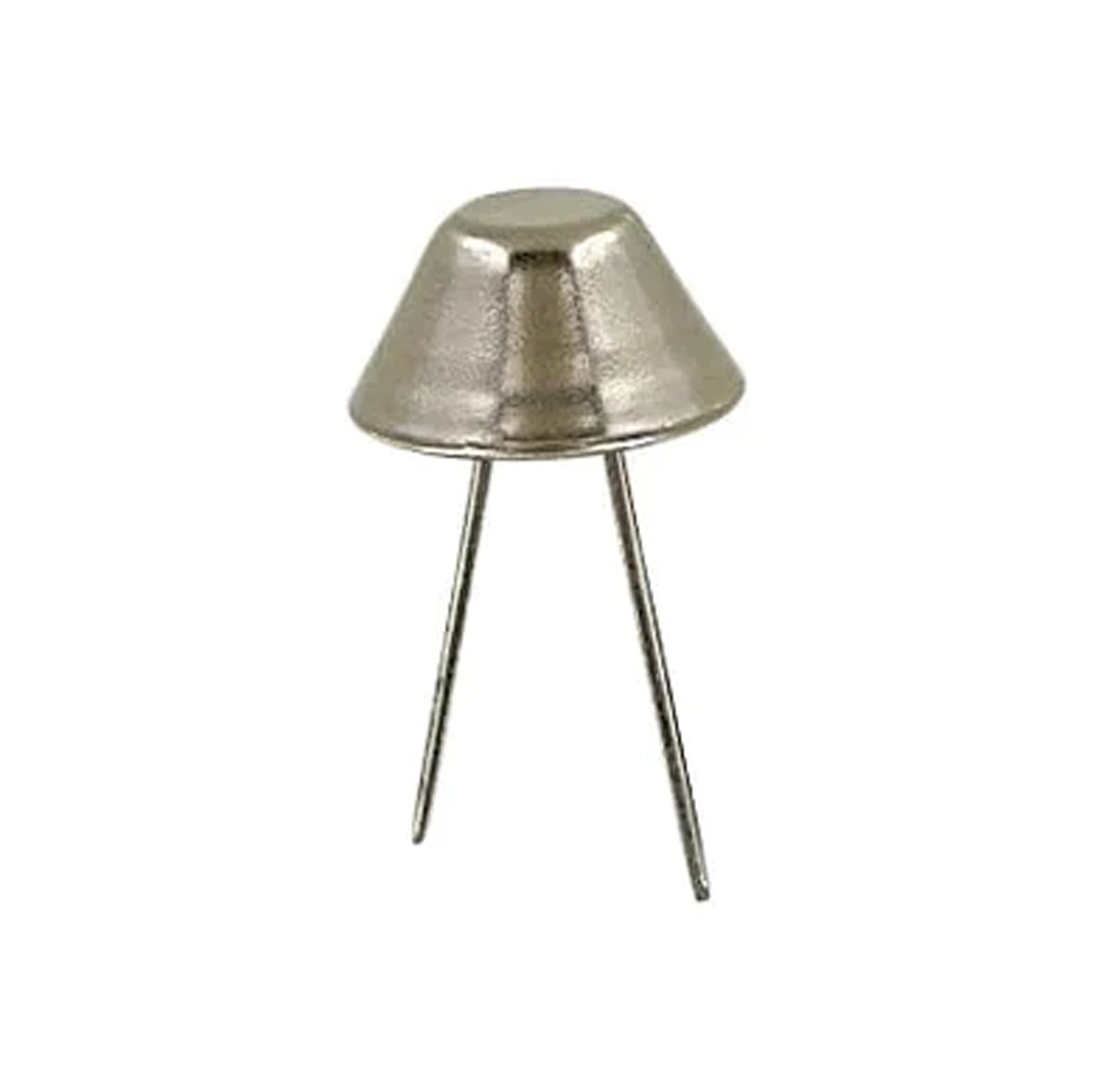 5/8" Black/Nickel, Cone Handbag Bottom Stud Prong, Zinc Alloy-PK10