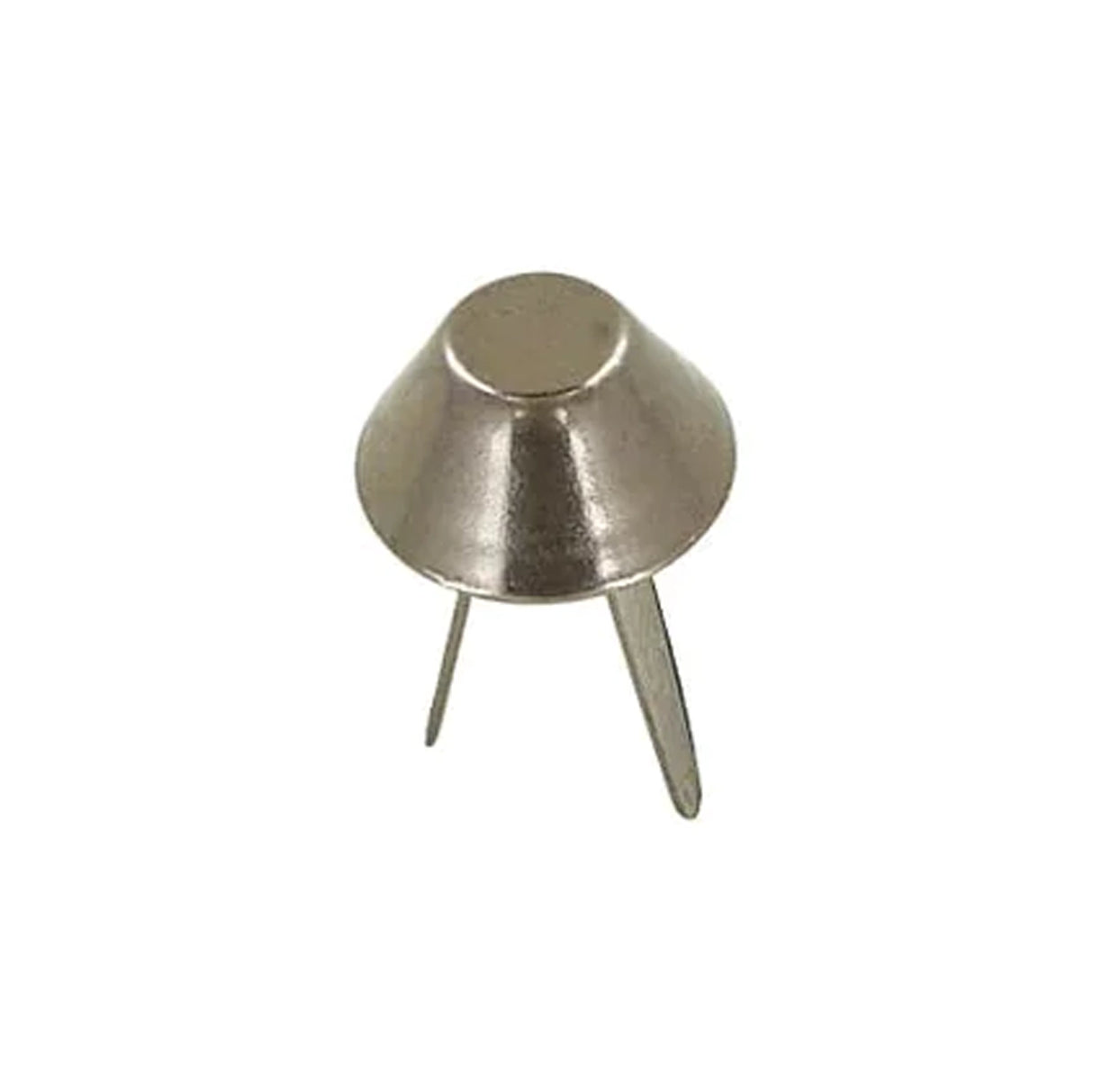 5/8" Black/Nickel, Cone Handbag Bottom Stud Prong, Zinc Alloy-PK10