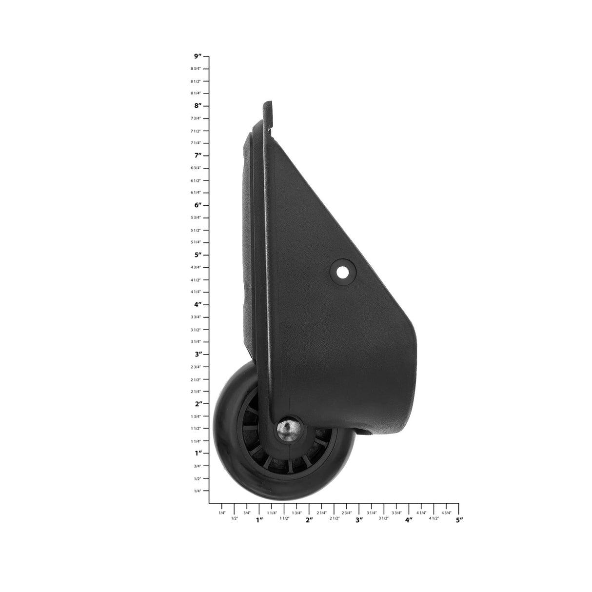 7 1/2" Black, Ball Bearing Wheel w/ Housing Pair, Plastic