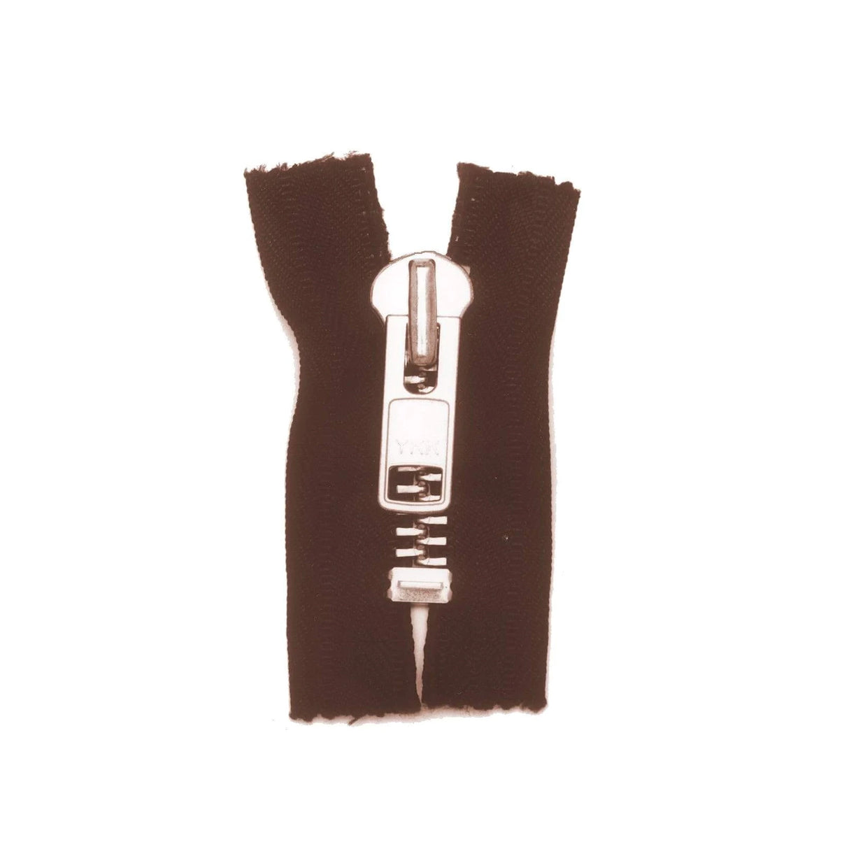 #10, Metal, Brown, 12" YKK Closed End Zipper with Brass Teeth