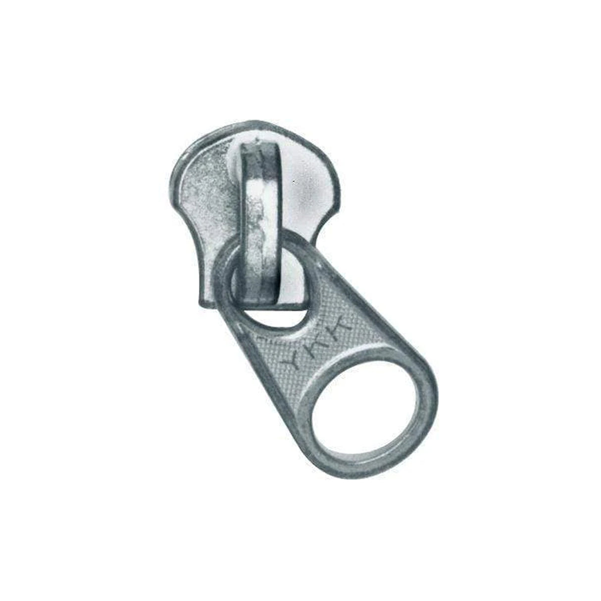 #10 Nickel, Metal, YKK Short Tab Semi-Swivel Slider, Zinc Alloy