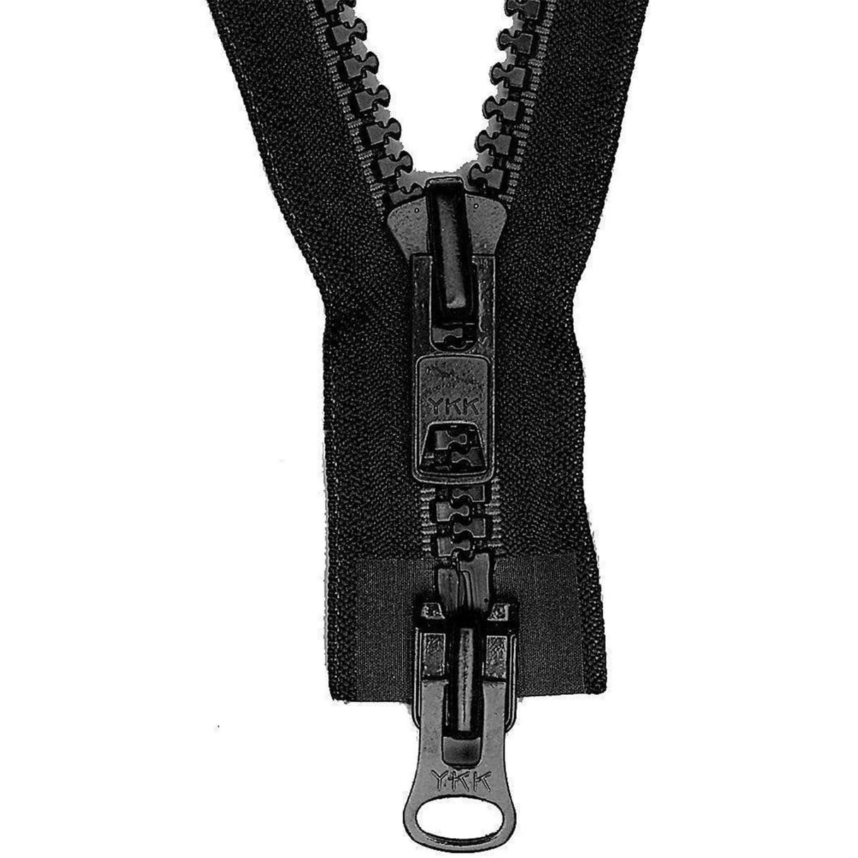 #10 Vislon, Black, 30" YKK Separating Two-Way Jacket Zipper, Plastic