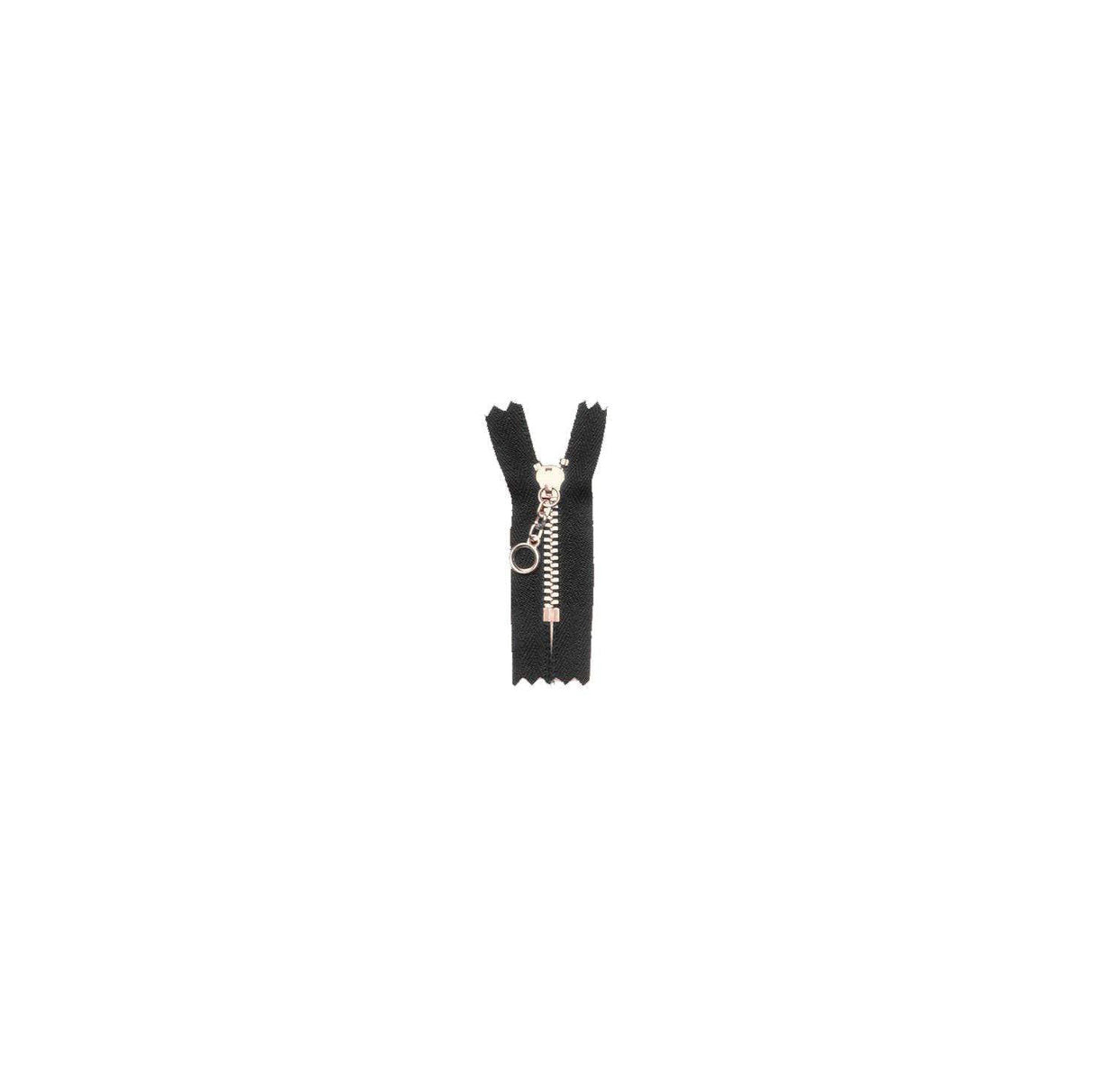 #3 Metal, Black, 9" YKK Closed End Handbag Zipper with Brass Teeth, #451-9-BLK