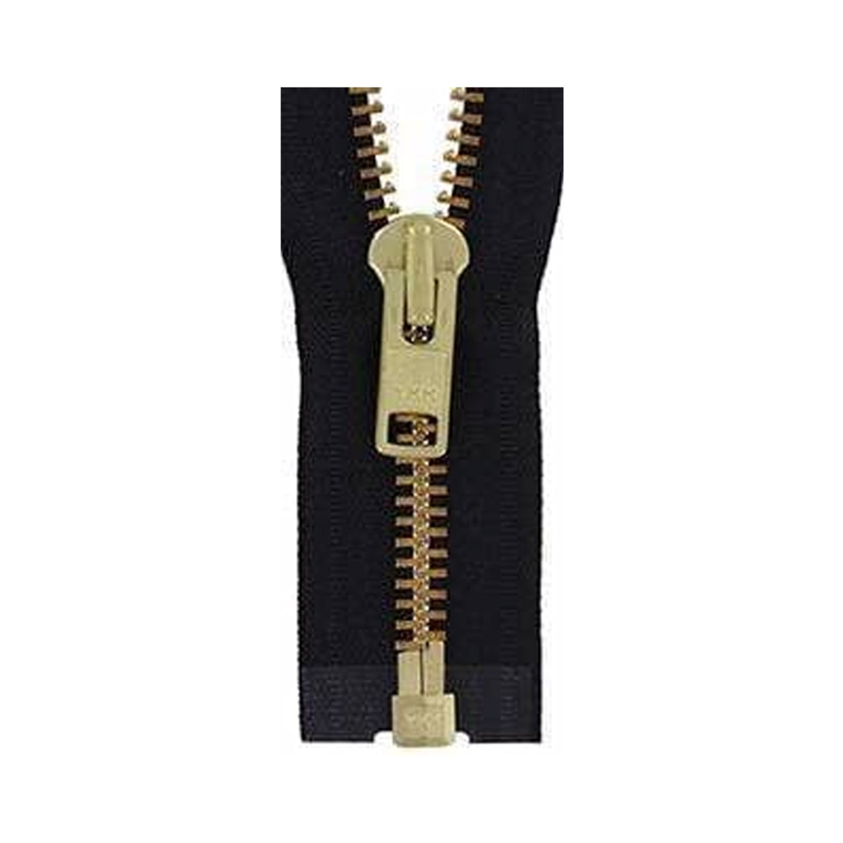 #10 Metal, Black, 36" YKK Separating Jacket Zipper with Brass Teeth