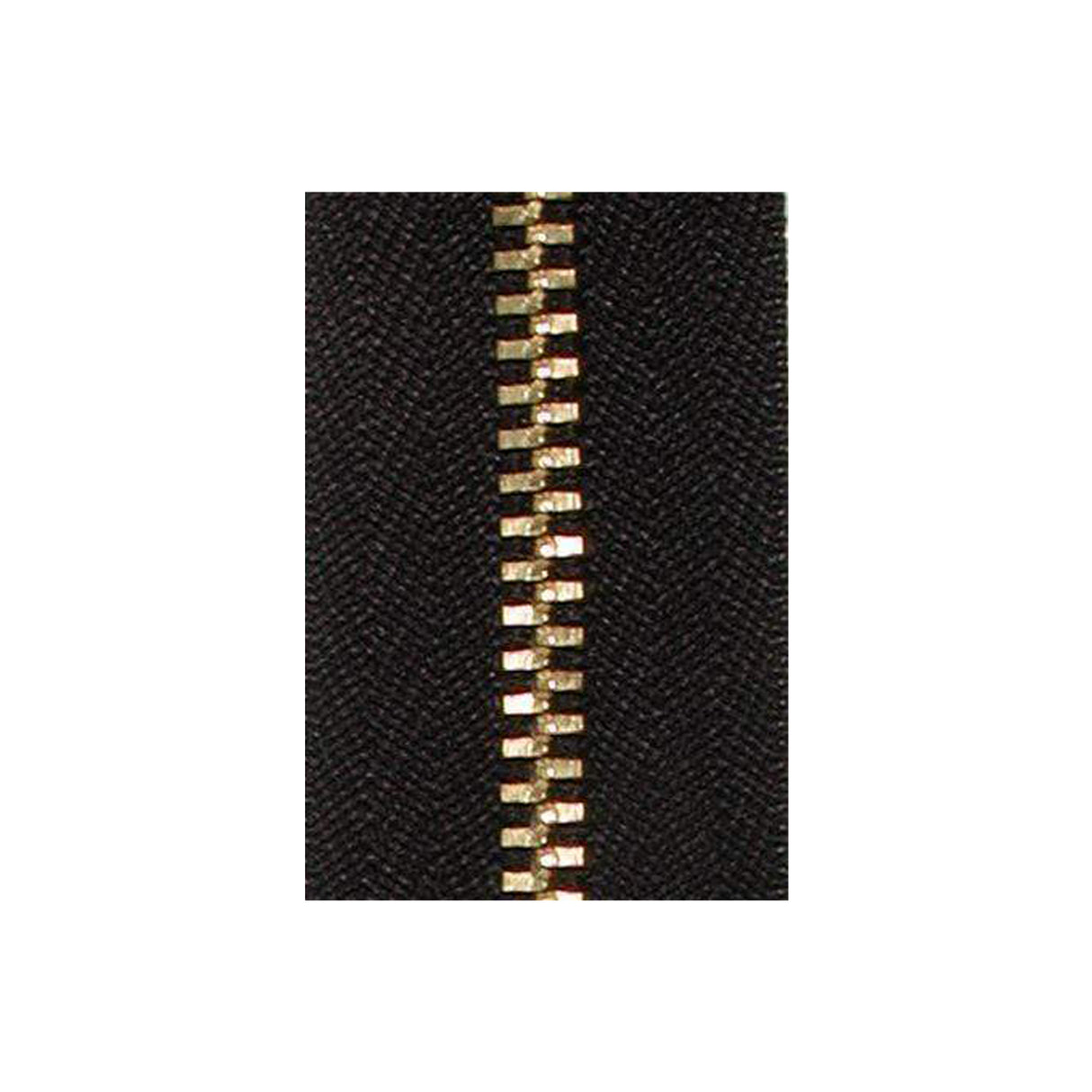 #4 Black, YKK Metal Chain Zipper Tape with Brass Teeth