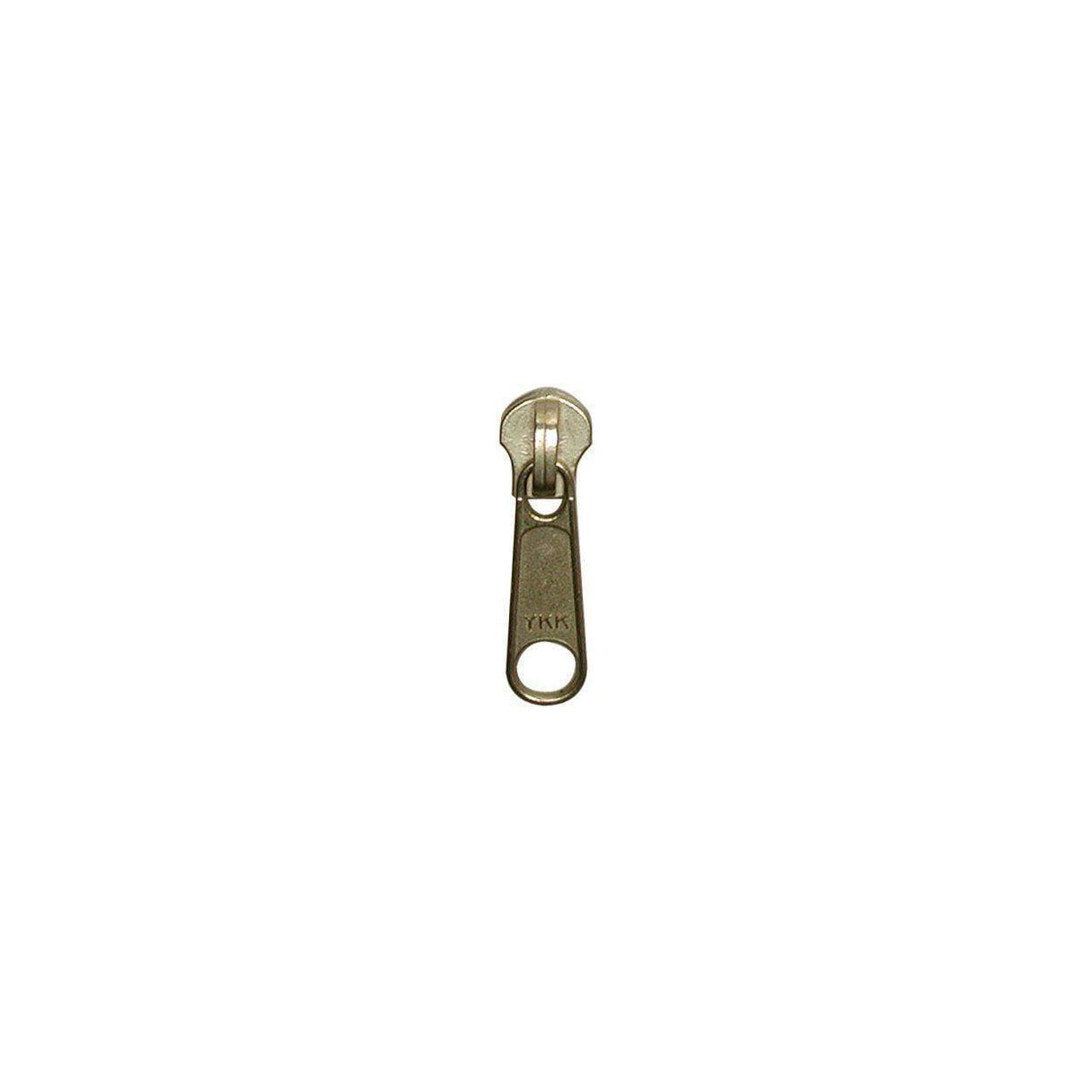 #4 Brass, Metal, YKK Long Tab Semi-Swivel Slider, Zinc Alloy