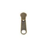 #5 Antique Brass, Metal, YKK Long Tab Semi-Swivel Zipper Slider, Zinc Alloy, #5M-4-ANTB