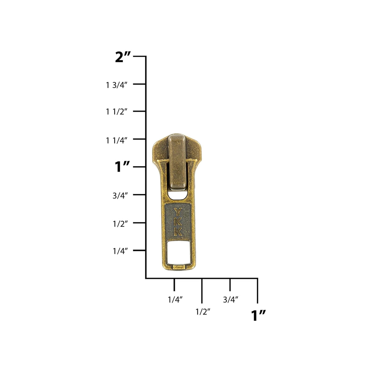 #5 Antique Brass, Metal, YKK Auto Lock Zipper Slider, Zinc Alloy