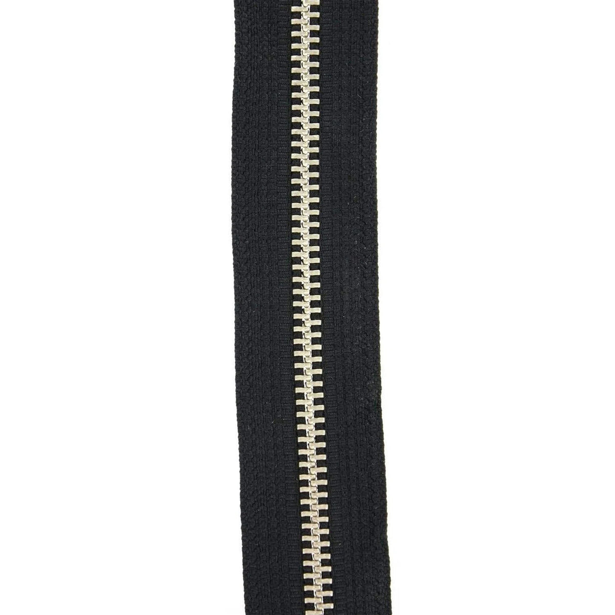 #5 Black, YKK Metal Chain Narrow Zipper Tape with Solid Nickel Teeth