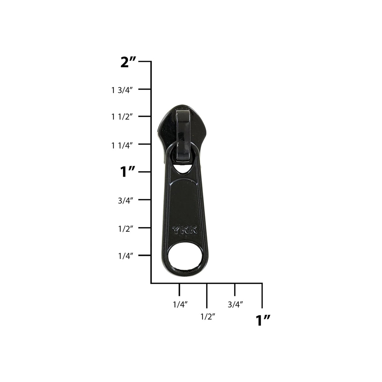 #5 Black, Coil, YKK Invisible Non-Lock Zipper Slider, Zinc Alloy, #5CN-8-BLK