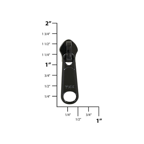 #5 Black, Coil, YKK Invisible Non-Lock Zipper Slider, Zinc Alloy, #5CN-8-BLK