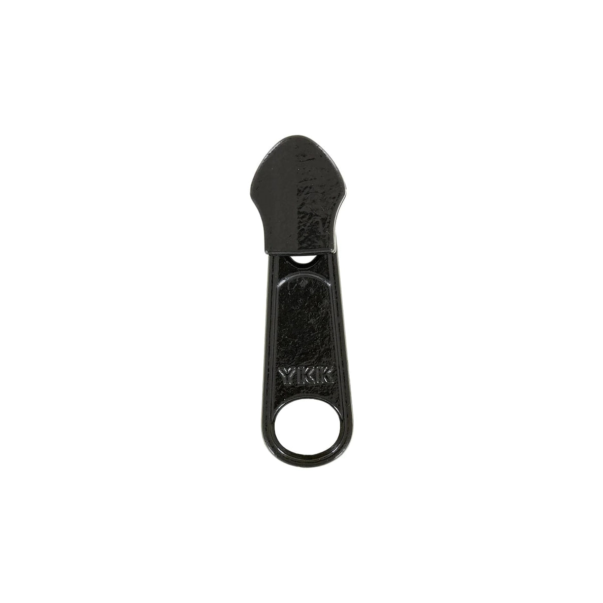 #5 Black, Coil, YKK Long Tab Semi-Swivel Zipper Slider, Zinc Alloy, #5CN-1-BLK