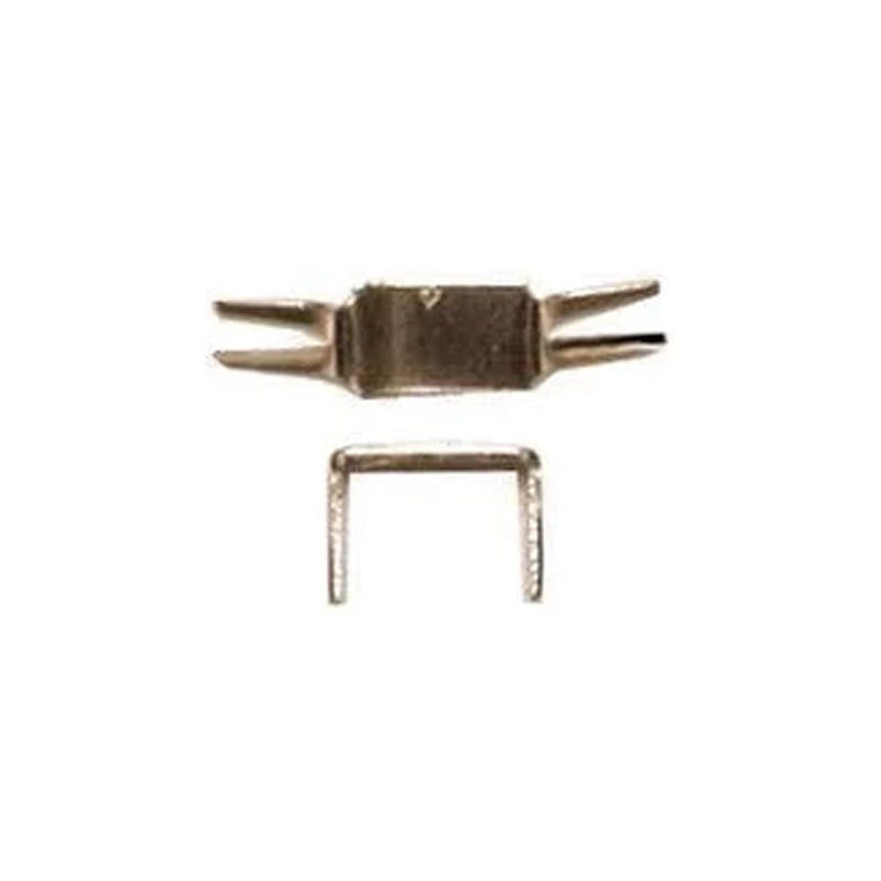 #5 Brass, Dunlap 4-Prong Bottom Stop, Zinc Alloy-PK10