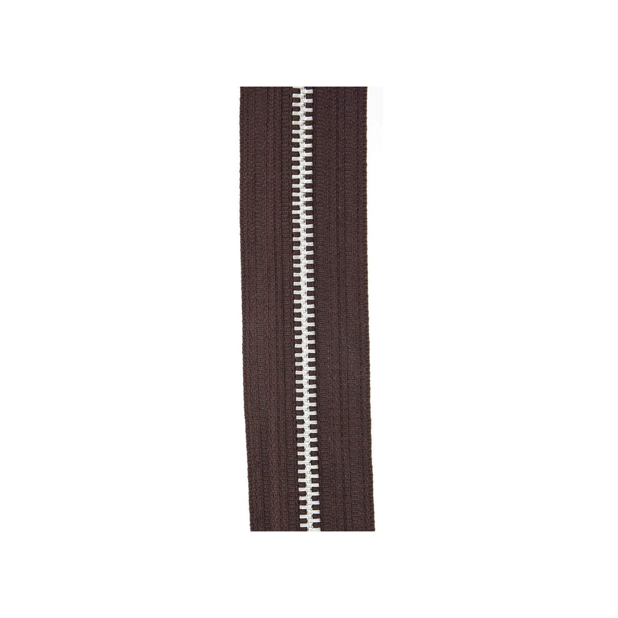 #5 Brown, YKK Metal Chain Zipper Tape with Aluminum Teeth