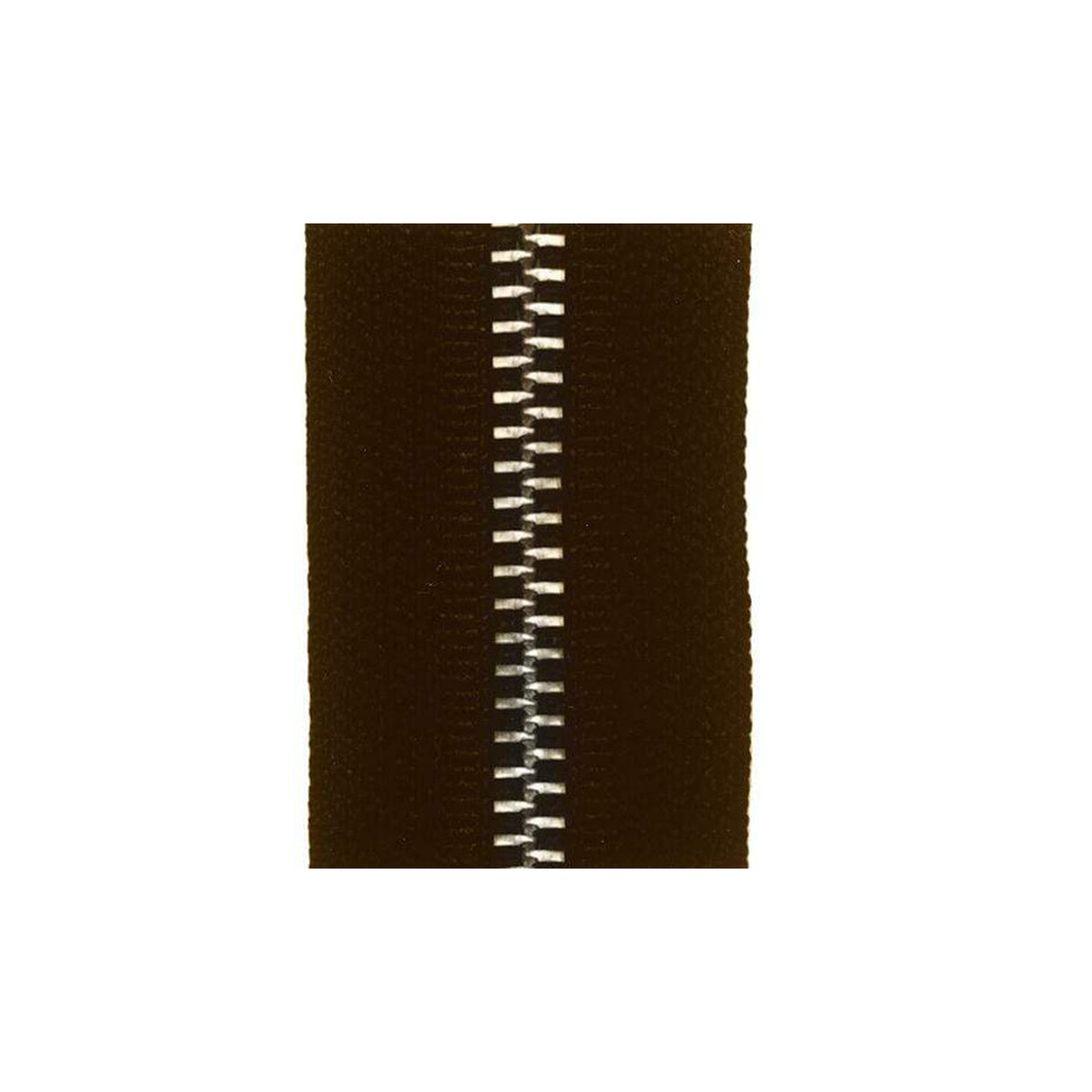 #5 Brown, YKK Metal Chain Narrow Zipper Tape with Brass Teeth