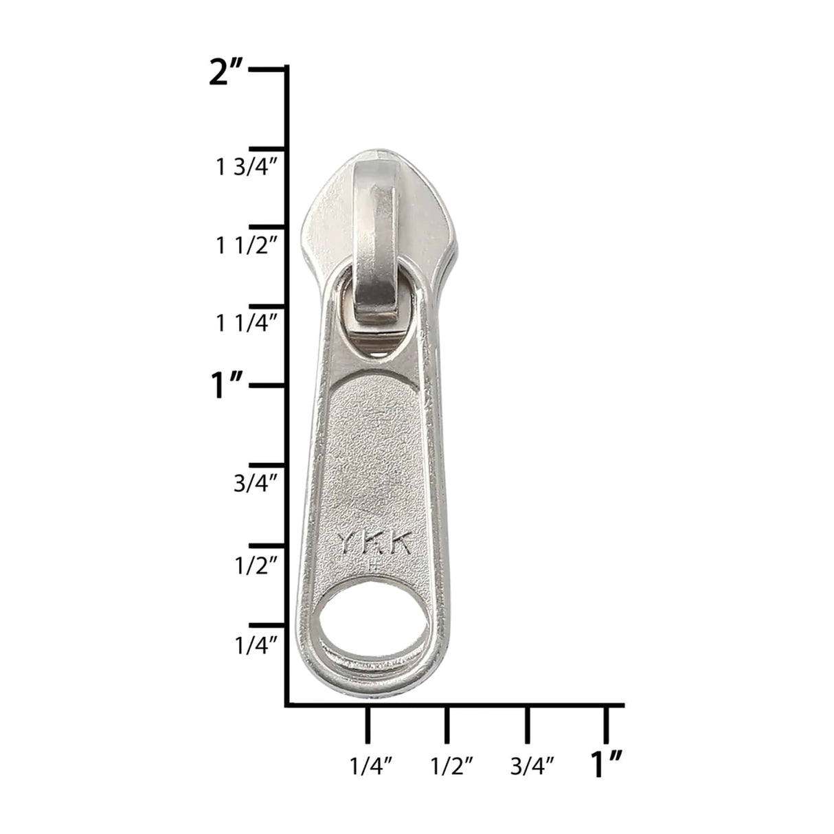 #5 Nickel, Coil, YKK Long Tab Reversible Zipper Slider, Zinc Alloy