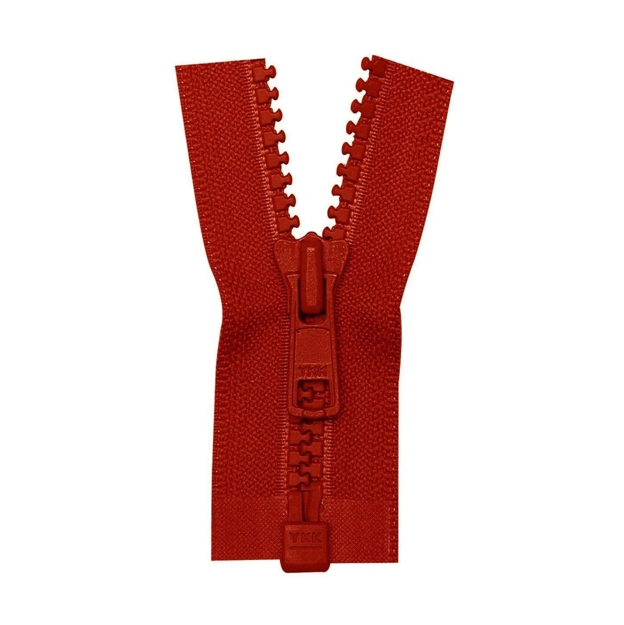 #5 Vislon, Red, 30" YKK Separating Jacket Zipper, Plastic