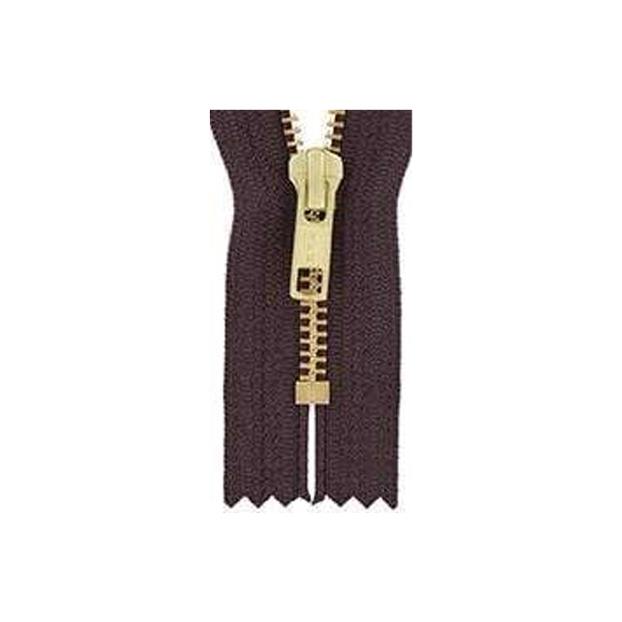 #6 Metal, Brown, 20" YKK Closed End Zipper with Brass Teeth