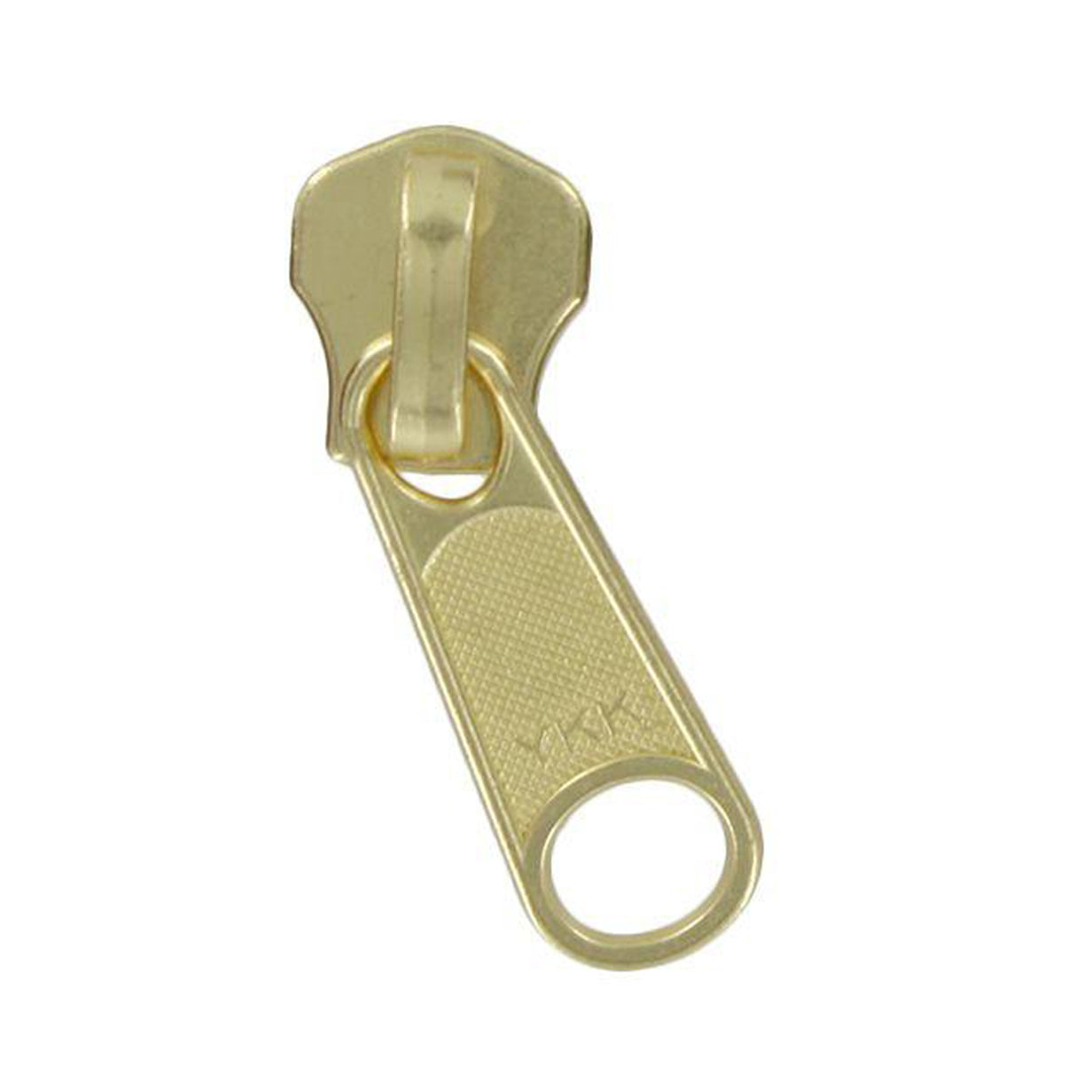 #8 Brass, Metal, YKK Long Tab Semi-Swivel Zipper Slider, Zinc Alloy