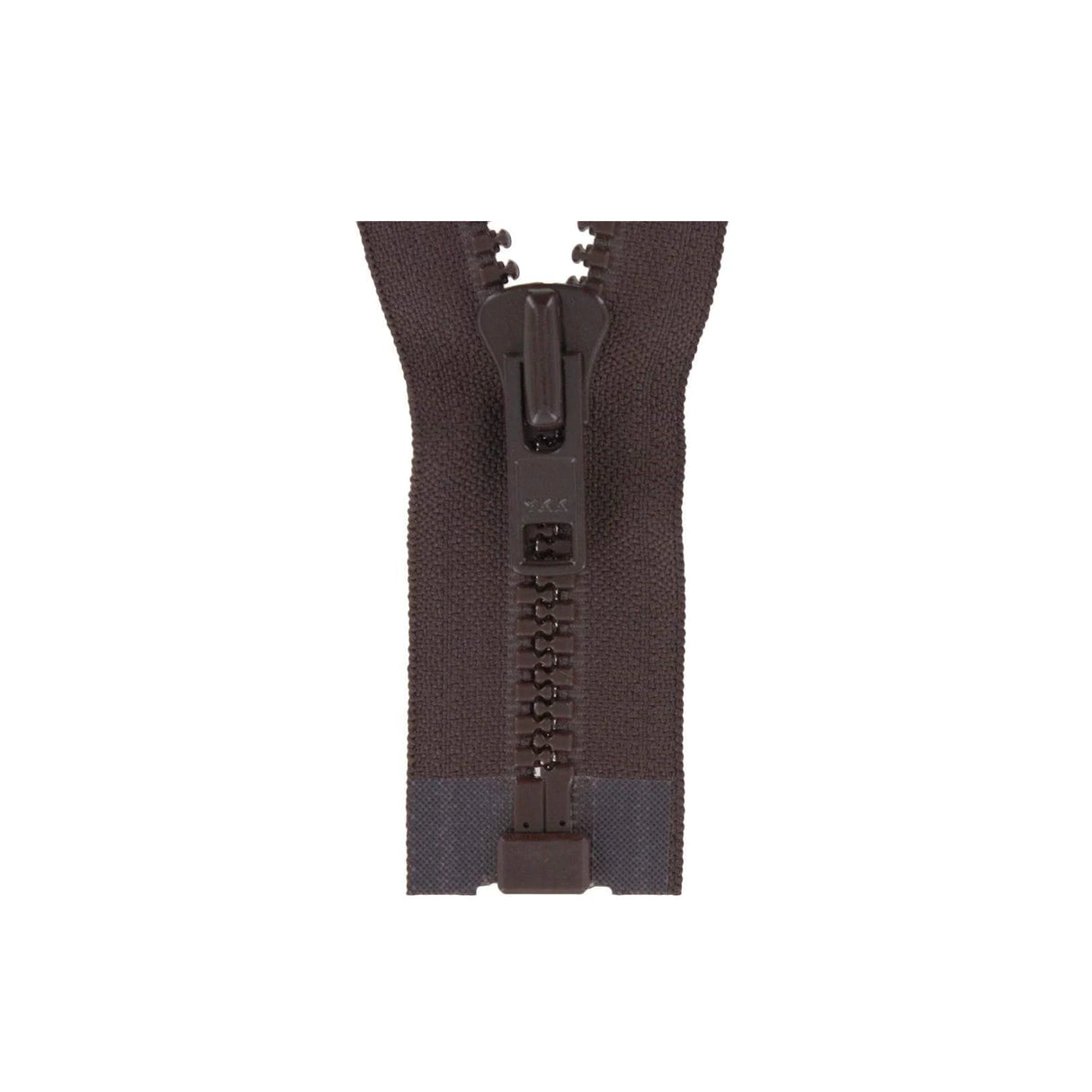 #8 Vislon, Brown, 30" YKK Separating Jacket Zipper, Plastic