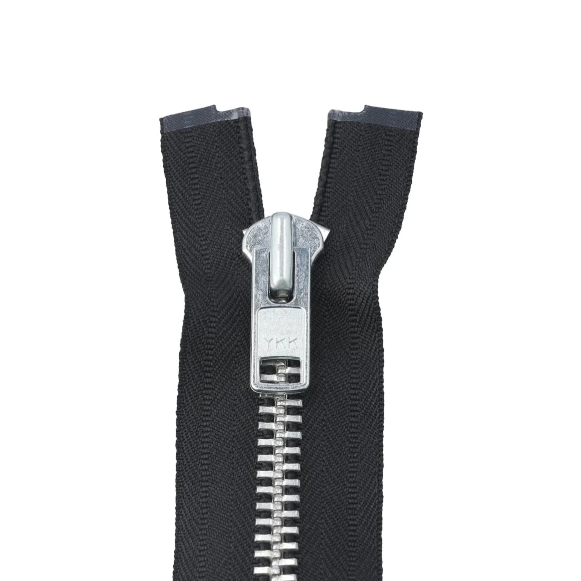 #10 Metal, Black, 20" YKK Separating Jacket Zipper with Aluminum Teeth