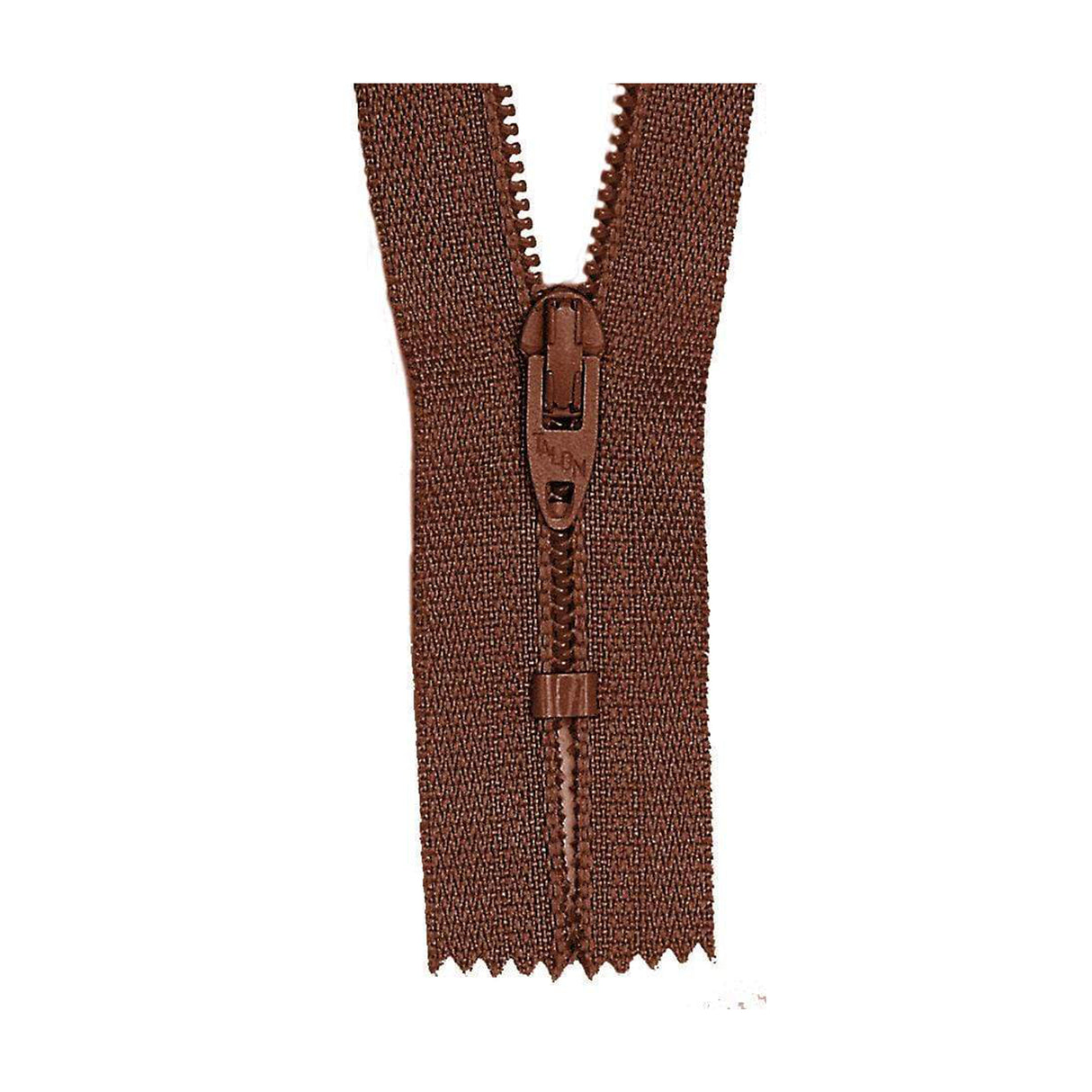 #2.5 Coil, Brown, 9" YKK Closed End Zipper, Nylon