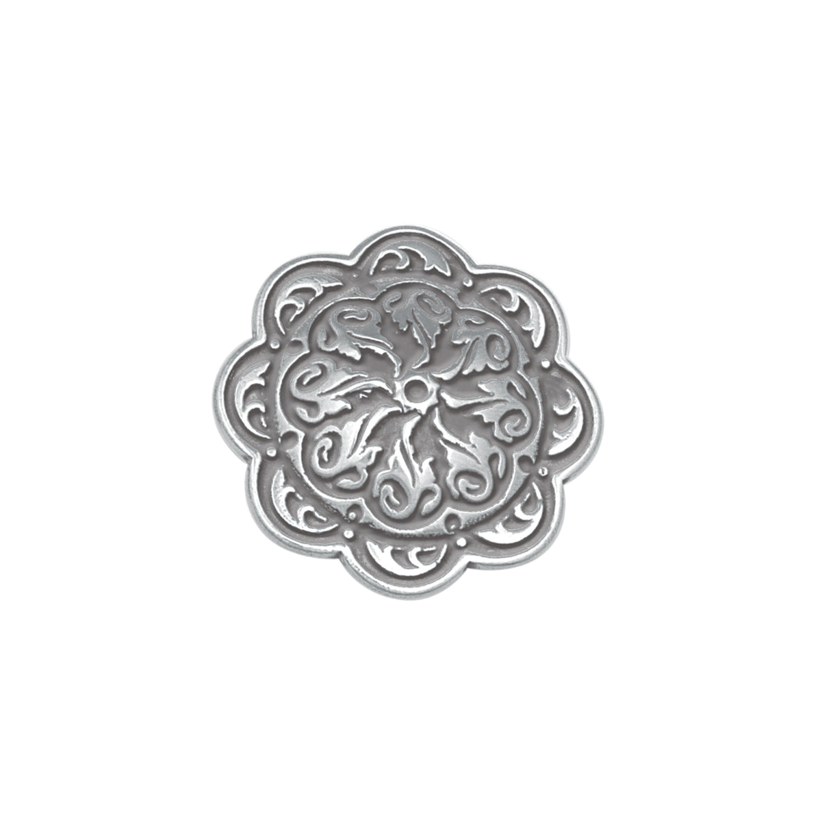 Jeremiah Watt Accented Floral Concho with Wood Screw