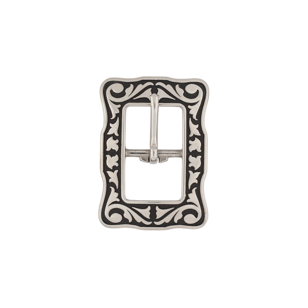 Jeremiah Watt Accented Floral Center Bar Buckle