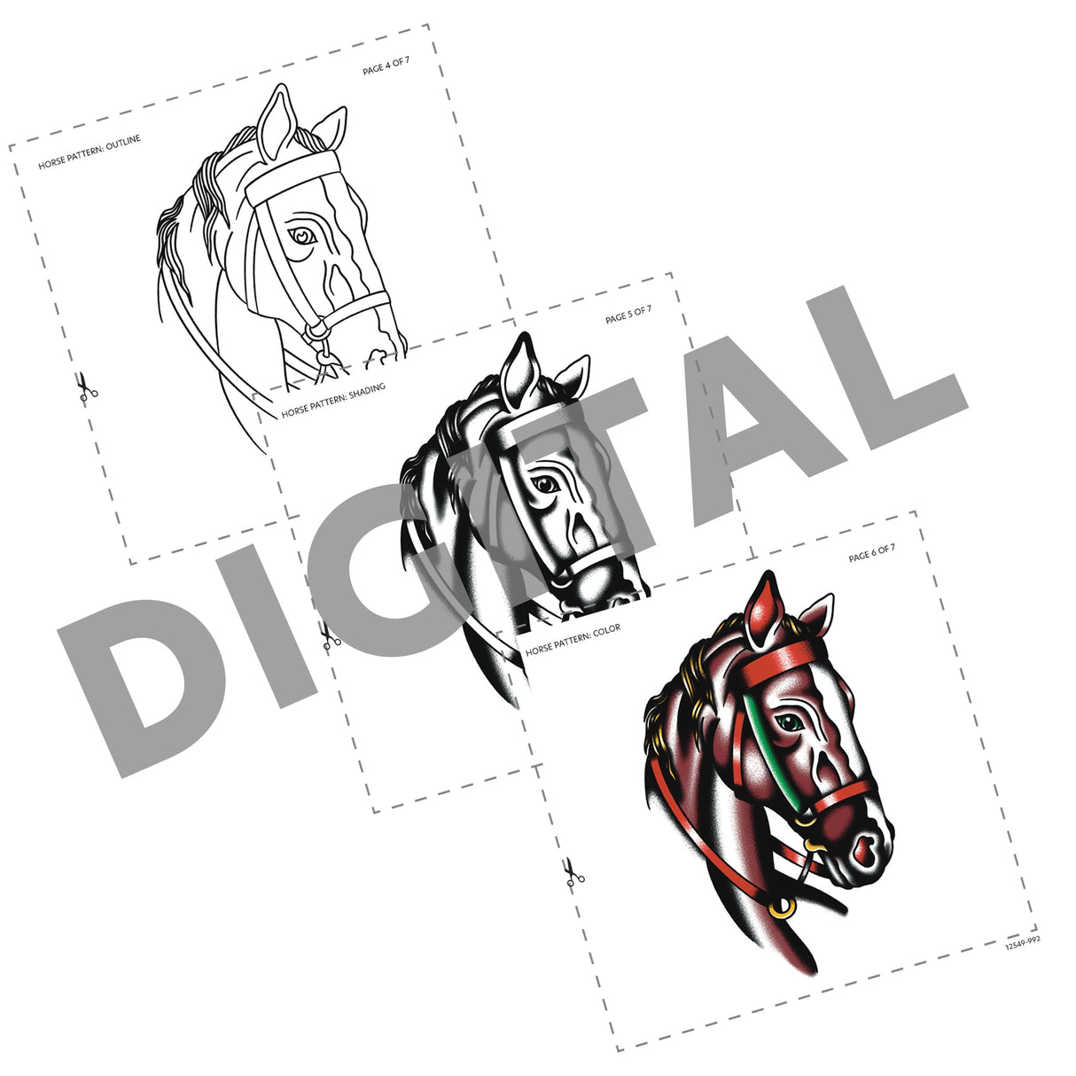 Digital Tattooling Art Patterns - Instant Download