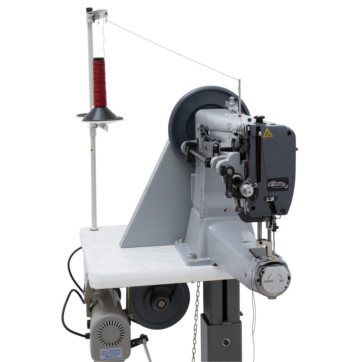Weaver 441 Industrial Leather Sewing Machine with Stand & Servo Motor