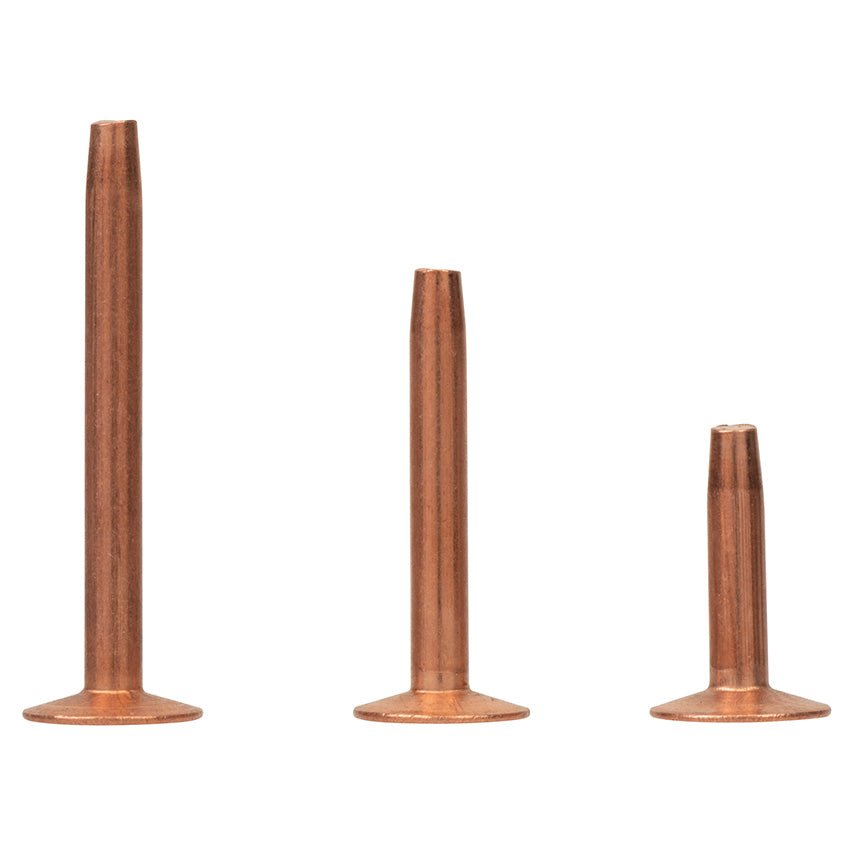 #14 Solid Copper Rivets with Burrs
