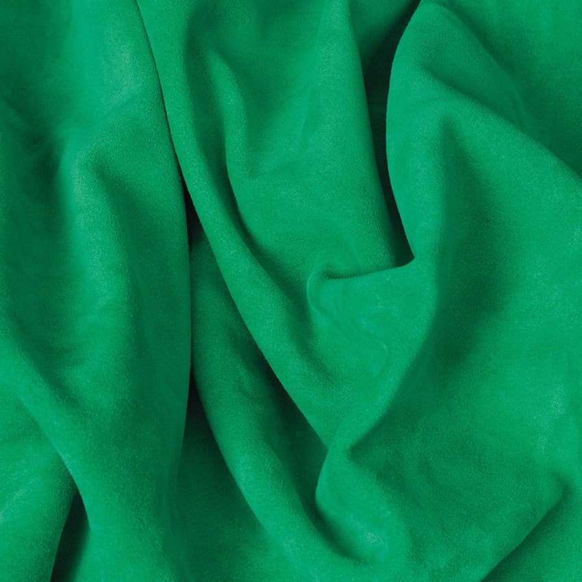 Suede Sample, Emerald Green