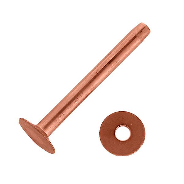#14 Solid Copper Rivets with Burrs