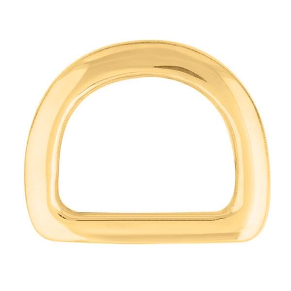 Beveled Saddle Dee Solid Brass, 2"